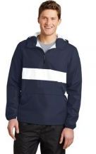 Sport-Tek Adult Unisex Pullover Zipped Pocket Anorak Jacket